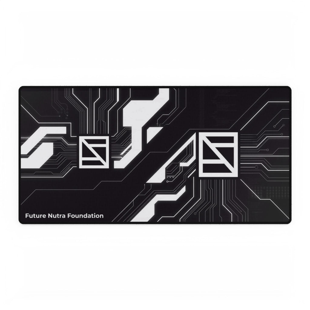 Futuristic Circuit Desk Mat — Black Gaming/Workstation Mousepad