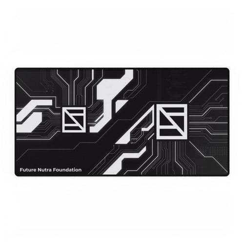Futuristic Circuit Desk Mat — Black Gaming/Workstation Mousepad