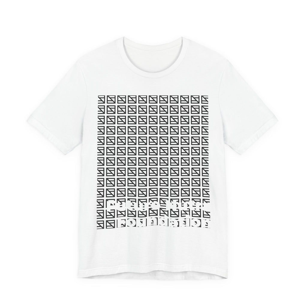 Minimalist Black Grid Graphic Tee – Modern Geometric Pattern T-Shirt