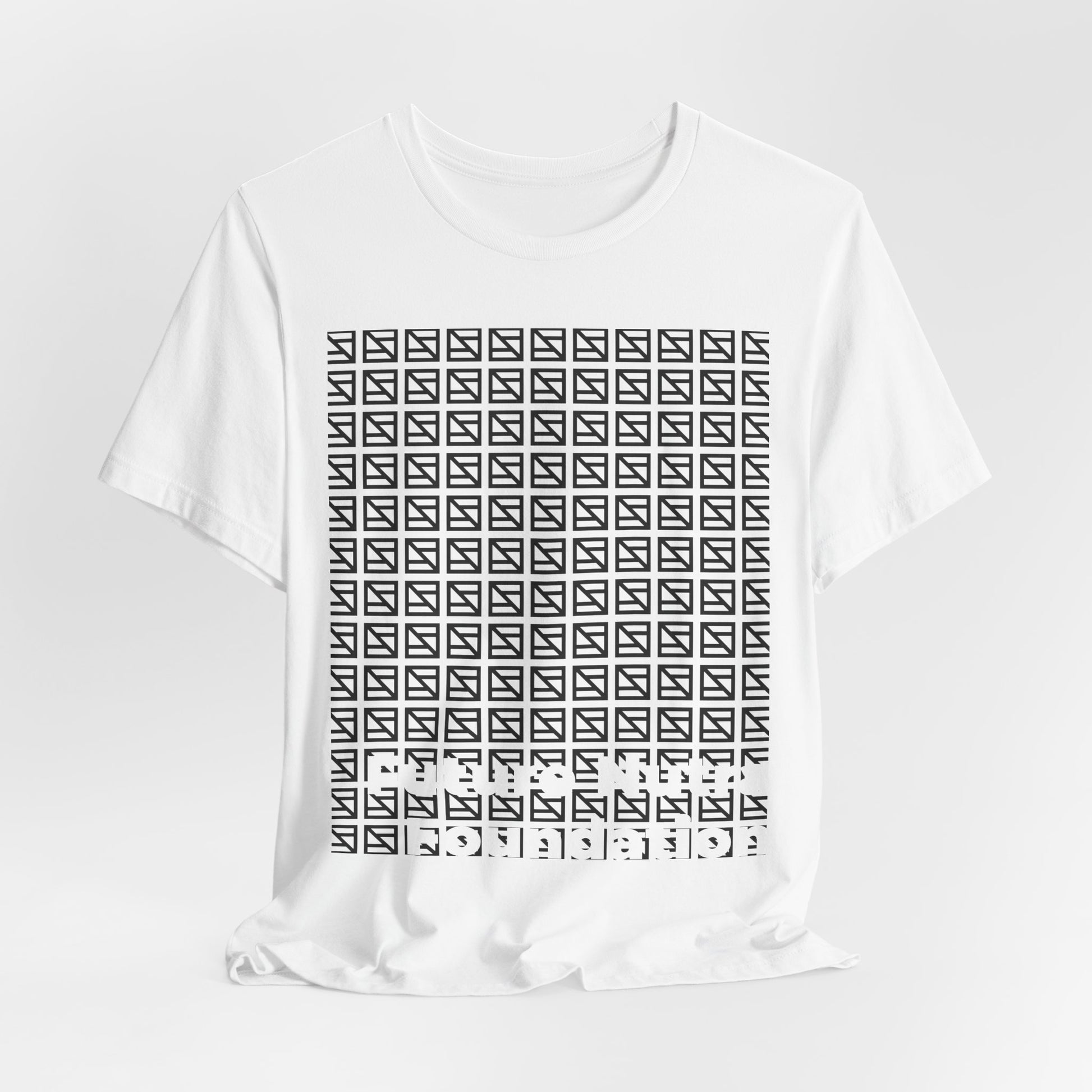 Minimalist Black Grid Graphic Tee – Modern Geometric Pattern T-Shirt